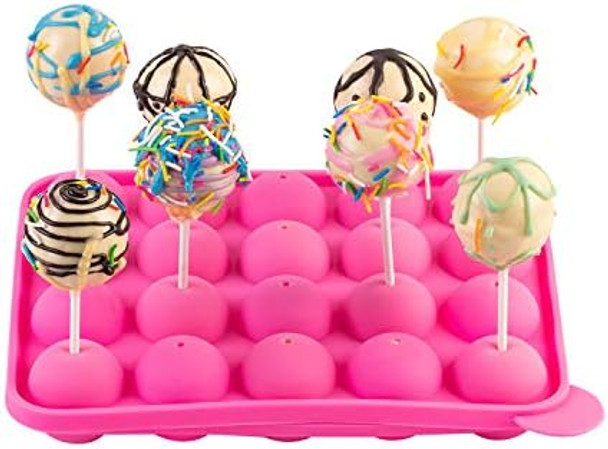 Cake Pop Maker Kit with 2 Silicone Mold Sets with 3 Tier Cake Stand Chocolate Candy Melts Pot Silicone Cake Molds Paper Lollipop Sticks Decorating Pen with 4 Piping Tips Bag and Twist Ties Cake Pop Maker Kit with 2 Silicone Mold Sets with 3 Tier Cake Stand Chocolate Candy Melts Pot Silicone Cake Molds Paper Lollipop Sticks Decorating Pen with 4 Piping Tips Bag and Twist Ties