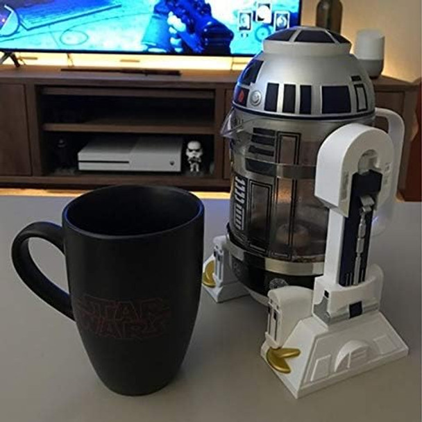 Noble Createaprototype NBCDY Hand Coffee Machine Creative Robot R2D2 Mini Stainless Steel Filter Coffee Maker Home Insulation Pressure Pot