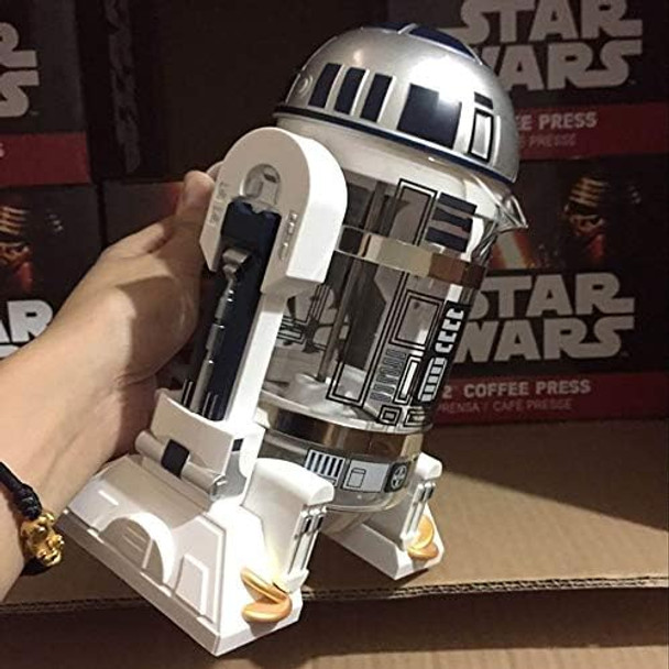 Noble Createaprototype NBCDY Hand Coffee Machine Creative Robot R2D2 Mini Stainless Steel Filter Coffee Maker Home Insulation Pressure Pot