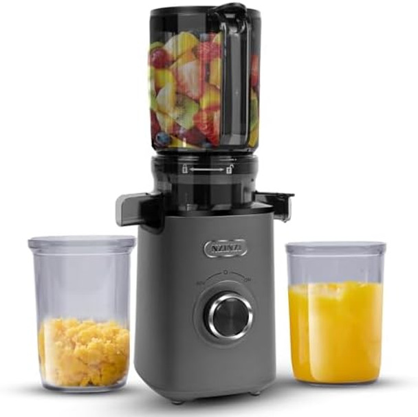 Cold Press Juicer Slow Juicer Machine Easy to Clean Self-Feeding Masticating Juicer with Large Feed Chute for Whole Fruits and Vegetables High Juice Yield Gray Cold Press Juicer Slow Juicer Machine Easy to Clean Self-Feeding Masticating Juicer with Large Feed Chute for Whole Fruits and Vegetables High Juice Yield Gray