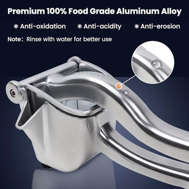 Lemon Squeezer Heavy Duty Juicer Hand Press Premium Quality Lemon Squeezer Manual Citrus Press Juice Extractor Lemon Lime Juicer Handheld Orange Juice Squeezer Fruit Juicer-Silver