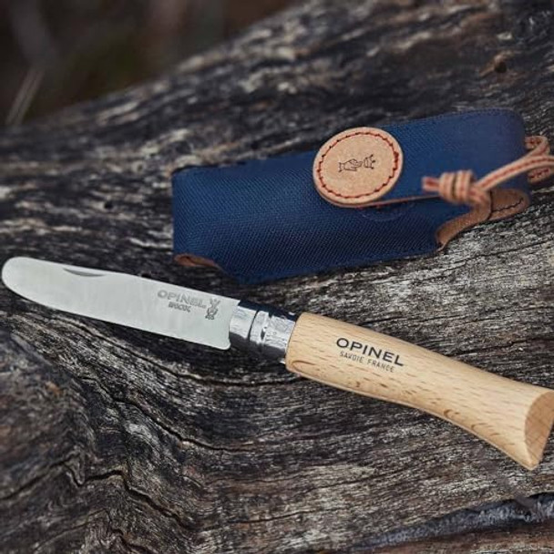 Opinel My First Opinel No.7 Box Set Stainless Steel Children’s Folding Knife with Safety Rounded Tip Virobloc Locking Collar Made in France