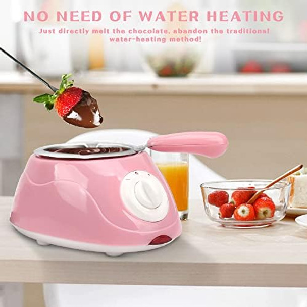 Melting Fondue Set MINI Electric Chocolate Melting Pot Cheese Fondue Pot Chocolate Fondue Fountain Warmer Machine for Milk Chocolate Cheese Butter Candy