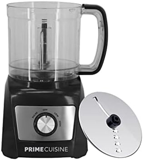 Electric Vegetable Chopper & Food Processor 3 Cup Capacity For Mincing Emulsify and Puree with Extra Slicer and Shredder Blade Disc Black