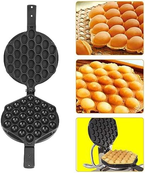 Bubble Waffle Maker Pan Aluminum Alloy bubble waffle machine Eggettes Pan Non Stick Double Side Egg Waffle Maker for Home Commercial Use