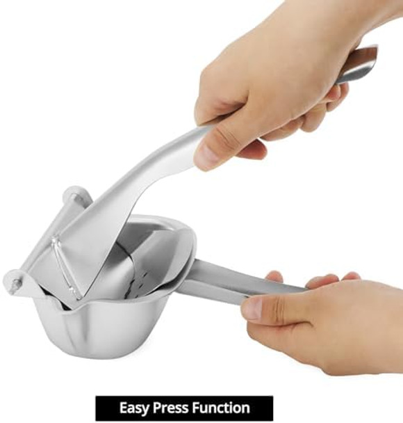 QWORK 304 Stainless Steel Citrus Juicer - Sleek Manual Juice Extractor Juicer Squeezer for Oranges Lemons Grapes Heavy Duty Manual Juicer Orange Juice Squeezer for Kitchen Enthusiasts QWORK 304 Stainless Steel Citrus Juicer - Sleek Manual Juice Extractor Juicer Squeezer for Oranges Lemons Grapes Heavy Duty Manual Juicer Orange Juice Squeezer for Kitchen Enthusiasts