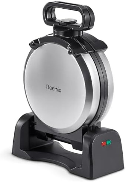 Classic Waffle Iron Double Belgian Waffle Maker 180°Flip 1400W Waffle Iron 8 Slices Rotating & Nonstick Plates with Removable Drip Tray Cool Touch Handles Stainless Steel (8 Slices)