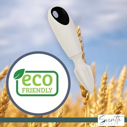 Servette Home Wheat Straw Citrus Reamer 6.5 inches Eco-Friendly for Lemons Limes Oranges Grapefruit