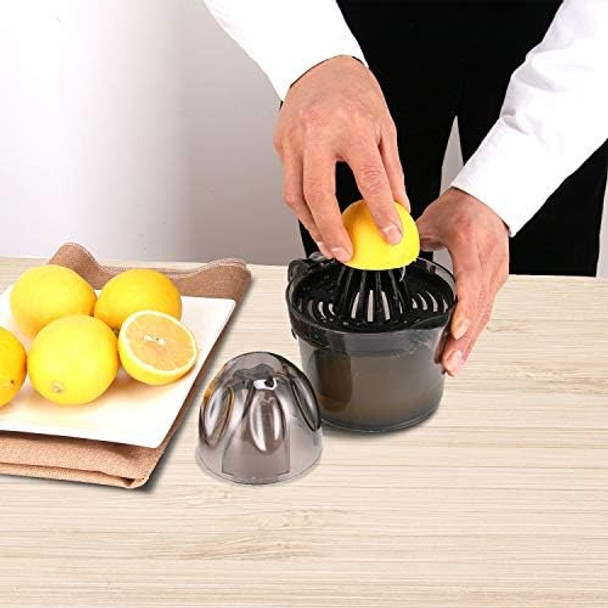 Citrus Juicer Sunhanny Orange Lemon Manual Hand Squeezer Anti-Slip Lid Rotation Reamer Lime Press 17-Ounce Capacity Clear
