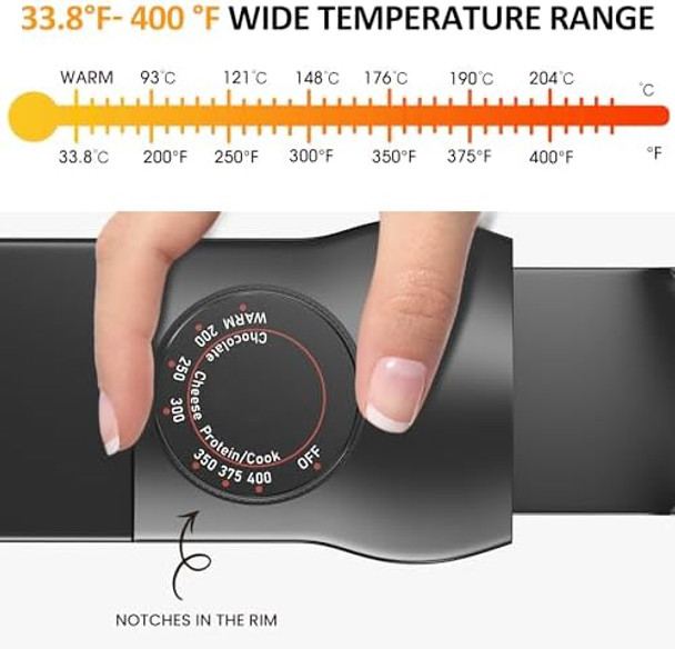 Sunvivi Electric Fondue Pot Set for Cheese & Chocolate Temperature Control 8-Color Coded Forks for Cheese Chocolate Hot Oil Broth 3 Quarts Sunvivi Electric Fondue Pot Set for Cheese & Chocolate Temperature Control 8-Color Coded Forks for Cheese Chocolate Hot Oil Broth 3 Quarts