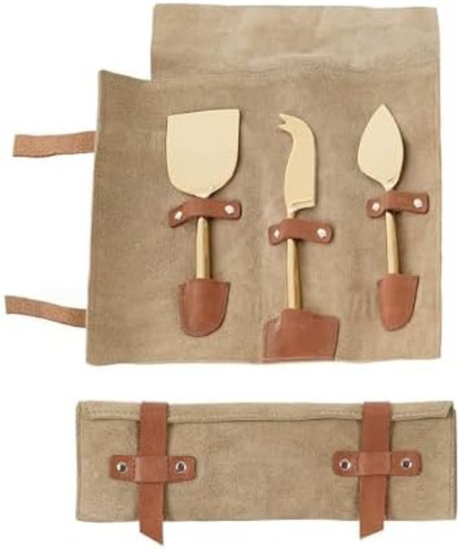 Cheese Knife Set for Charcuterie Board – 3-Piece Gold Stainless Steel Cheese Knives with Leather Pouch – Elegant Charcuterie Tools Utensils Set Cheese Knife Set for Charcuterie Board – 3-Piece Gold Stainless Steel Cheese Knives with Leather Pouch – Elegant Charcuterie Tools Utensils Set