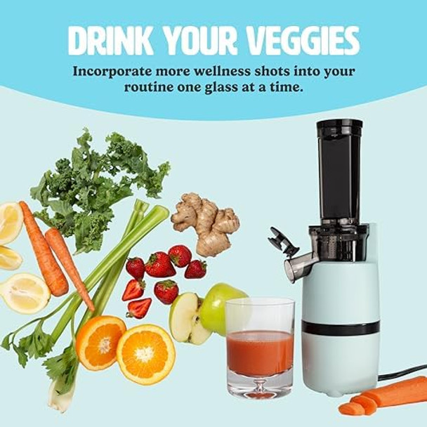 Slow Juicer Compact Masticating Juicer with Pulp Separation Maximum Juice Yield for Fresh Nutrient-Rich Drinks Easy Clean-Up & Compact Design Aqua Slow Juicer Compact Masticating Juicer with Pulp Separation Maximum Juice Yield for Fresh Nutrient-Rich Drinks Easy Clean-Up & Compact Design Aqua