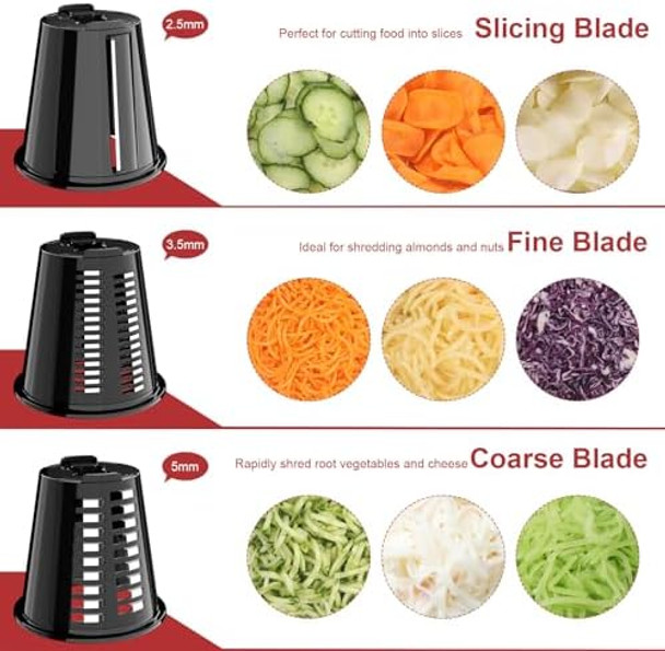 Slicer Shredder Attachment for KitchenAid Stand Mixer Cheese Grater Cheese Grater with 3 Blades Salad Maker Attachment for Kitchen aid Dishwasher Safe Food Slicer for Grating and Slicing Slicer Shredder Attachment for KitchenAid Stand Mixer Cheese Grater Cheese Grater with 3 Blades Salad Maker Attachment for Kitchen aid Dishwasher Safe Food Slicer for Grating and Slicing