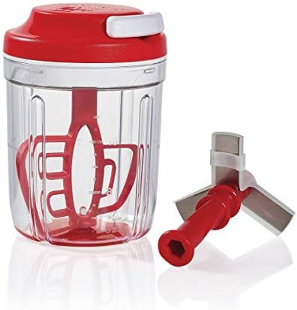 Tupperware Turbo Chef Herb Smart Chopper 730ml / 24.6 OZ (Red) Tupperware Turbo Chef Herb Smart Chopper 730ml / 24.6 OZ (Red)