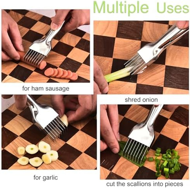 Scallion Cutter Shred Knife with Stainless Steel Blade Green Onion CutternSlicer Garlic Shredder Vegetable Chopper Tool for Home Kitchen Restaurant Hotel small Silver A-122 Scallion Cutter Shred Knife with Stainless Steel Blade Green Onion CutternSlicer Garlic Shredder Vegetable Chopper Tool for Home Kitchen Restaurant Hotel small Silver A-122
