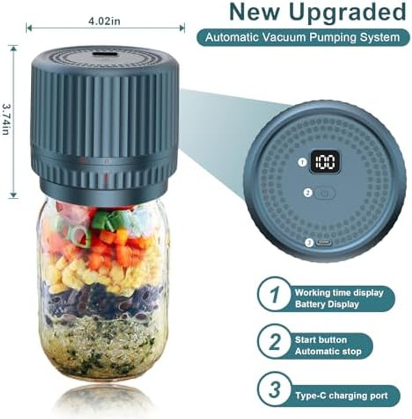 M12 Mason Jar Vacuum Sealer Automatic Vacuum Sealer for Jars M12 Mason Jar Vacuum Sealer Automatic Vacuum Sealer for Jars