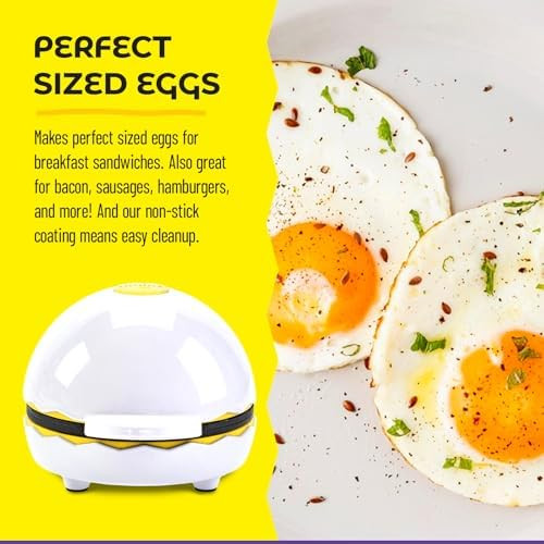 Mini Electric Egg Grill – Fun Egg Shape – Non-Stick Coating Easy to Clean – Great for Families Kids Dorms Apartments RVs – for Holidays Birthdays Weddings