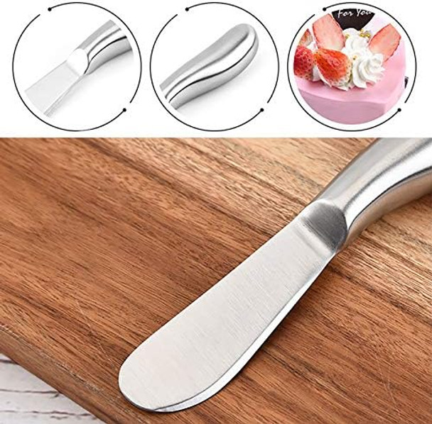 VANRA Spreader Knife Set 4-Piece Butter Knife Stainless Steel Cheese Knife Set Small Bread Cream Knives 5.3-inch