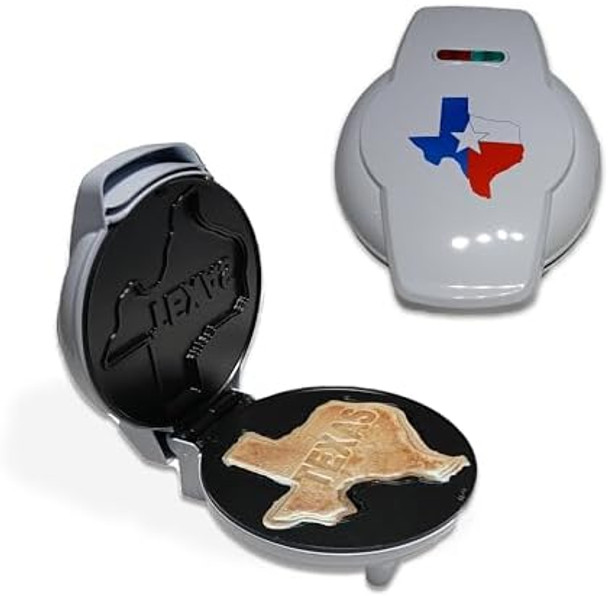 VOS Texas Waffle Maker – State Shape Design Non-Stick Waffle Iron Easy-to-Clean Plates Compact Breakfast Appliance Texas-Themed Waffle Maker for Fans Ideal for Foodies & Breakfast Lovers