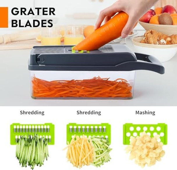 Vegetables Chopper Versatile Vegetable Chopper Efficient Slap Food Chopper with Container Durable Vegetable Grater and Fry Cutter Potatoes Vegetables Chopper Versatile Vegetable Chopper Efficient Slap Food Chopper with Container Durable Vegetable Grater and Fry Cutter Potatoes