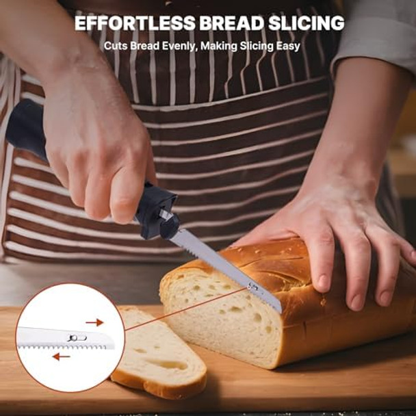 Cordless Electric Knife – Rechargeable Electric Knives with Safety Lock Ergonomic Handle Versatile Bread Slicer Bread Knife for Effortless Carving of Meats Cheese – Perfect for Kitchen Use Cordless Electric Knife – Rechargeable Electric Knives with Safety Lock Ergonomic Handle Versatile Bread Slicer Bread Knife for Effortless Carving of Meats Cheese – Perfect for Kitchen Use