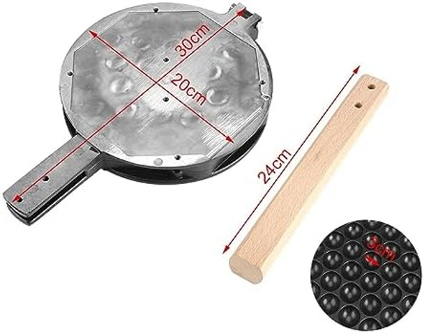 Waffle Maker Egg Bubble Pan Aluminum Alloy Eggettes Pan Cake Baking Plate for Home Kitchen Use