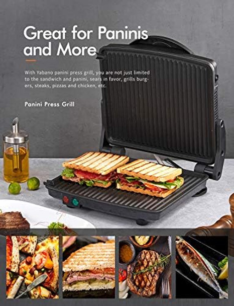 Yabano Panini Press Grill and Electric Meat Grinder Bundle