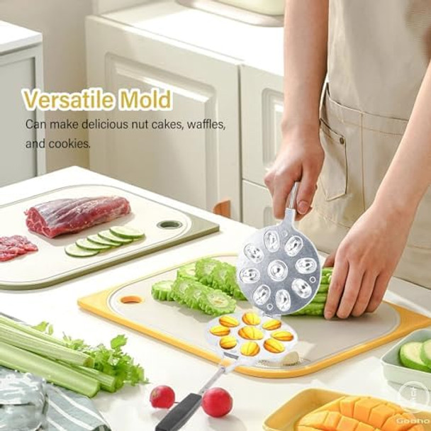 Yunir Walnut Cookie Орешница Russian Oreshki Maker Versatile Oreshki Oven Cookies Maker Pastry Baking Tool for Making Nut Cakes Waffles Cookies