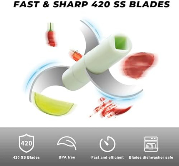 ZHANG XIAO QUAN SINCE 1628 Vegetable Chopper Push-Press Hand Manual Veggie Chopper Salad Dicer Cutter Slap Food Chopper for Onions Garlic Herbs Parsley Chili Nuts Grinder