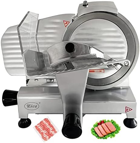 9" Premium Chromium-plated Steel Blade Electric Deli Meat Cheese Food Slicer Commercial and for Home Use 120W Zica 220JS [ETL]
