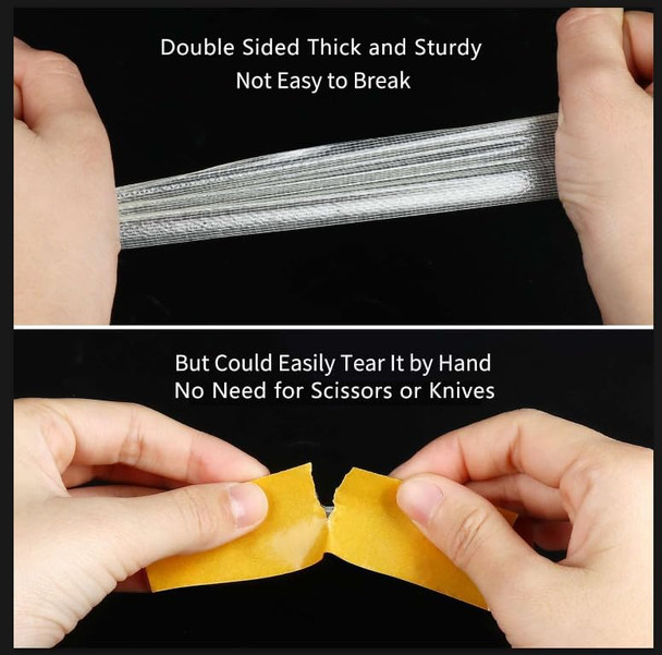 0.7in X 33FT Double-Sided Tape - Super Strong Adhesive & Easy To Remove - Multi-Purpose Use - For Home Office & Crafts - Suitable for Everyone - Great Gift for DIY Enthusiasts