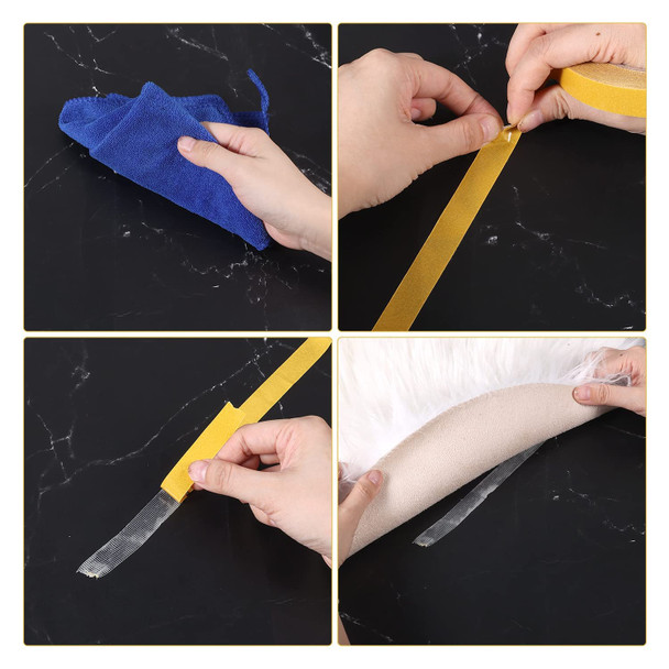 3 Roll Double Sided Tape Heavy Duty, 10mmx20m Transparent Double Sided Tape Strong Double Sided Adhesive Tape Strong Sticky Double Sided Adhesive Tap for Walls, Easy Use
