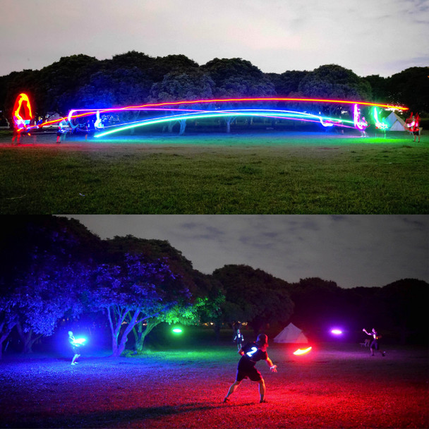 TOSY Flying Disc - 36 Mono-Color LEDs, Extremely Bright, Smart Modes, Camping Essentials for Teens/Kids/Adults/Men/Boys/Girls, Auto Light Up, Rechargeable, Waterproof,
