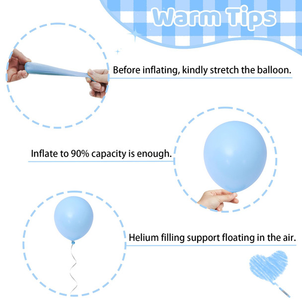 Funhot Teal Blue Balloons Set, 60PCS Turquoise Blue Balloon, 12Inch Pastel Blue Pearl White Latex Balloons Metallic Blue Balloon for Birthday Baby Shower Shark Sea Ocean Party Decorations