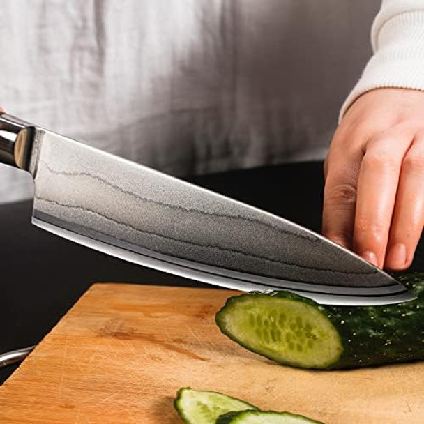 Chef Knife 8 Inch Professional Kitchen Knife Japanese High Carbon Stainless Steel Sharp Knife With Ergonomic Handle And Box