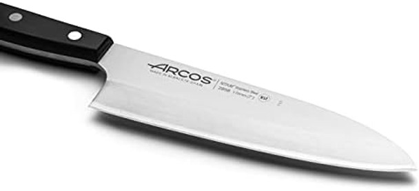 Arcos Universal Deba Knife - High-Usable Nitrum Stainless Steel Asian Knife With Pom Black Handle Ergonomic And Slip-Resistant Grip 7" Size - Designed For Everyday Use - Universal Series Arcos Universal Deba Knife - High-Usable Nitrum Stainless Steel Asian Knife With Pom Black Handle Ergonomic And Slip-Resistant Grip 7" Size - Designed For Everyday Use - Universal Series