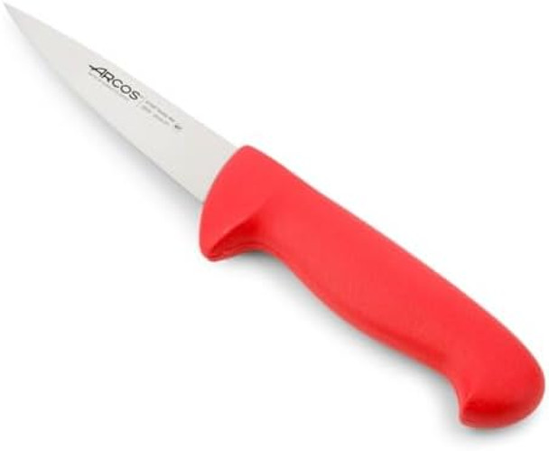 Arcos Series 2900 - Butcher Knife Steak Knife - 5" Nitrum Stainless Steel Blade - Red Polypropylene Handle - Color Identification System - Silver - 7'' Size For Heavy Use - Series 2900 - Color Red. Arcos Series 2900 - Butcher Knife Steak Knife - 5" Nitrum Stainless Steel Blade - Red Polypropylene Handle - Color Identification System - Silver - 7'' Size For Heavy Use - Series 2900 - Color Red.