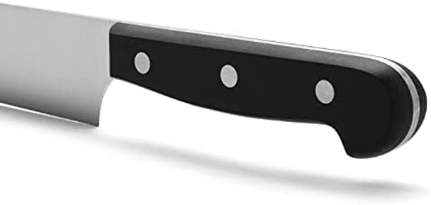 Arcos Chef Knife 9.5 Inch Stainless Steel. Yanagiba Asian Knife. Ergonomic Polyoxymethylene Handle And 240Mm Blade. Series Universal. Color Black Arcos Chef Knife 9.5 Inch Stainless Steel. Yanagiba Asian Knife. Ergonomic Polyoxymethylene Handle And 240Mm Blade. Series Universal. Color Black