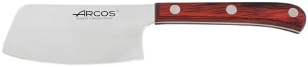 Arcos Steak Knife/Table Knife 4 Inches Nitrum Stainless Steel And 90 Mm Blade. Steak Knife To Cut Fillets And Grilled Meat. Handle Pack - Wood Brown. Series Mesa. Color Brown