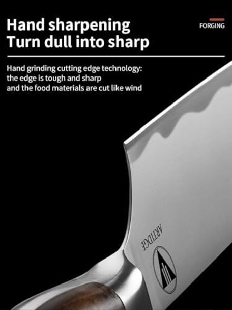 3 Pieces Knife Set Professional Japanese High Carbon Stainless Steel Kitchen Knife Set Ultra Sharp Chef Knives Sets With Ergonomic Pakkawood Handle 15° Double-Edged Blade Full Tang Design
