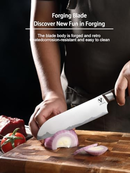 3 Pieces Knife Set Professional Japanese High Carbon Stainless Steel Kitchen Knife Set Ultra Sharp Chef Knives Sets With Ergonomic Pakkawood Handle 15° Double-Edged Blade Full Tang Design