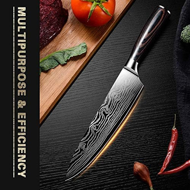 Professional Chef Knife 8 Inch Pro Kitchen Knife German High Carbon Stainless Steel Knife With Ergonomic Handle