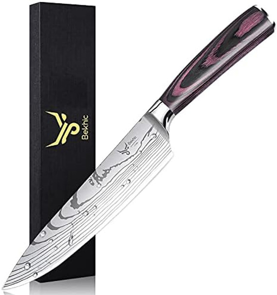 Chef Knife - Cknife Pro Kitchen Knife 8-Inch Chef'S Knife Made Of German High Carbon Stainless Steel ，Ergonomic Handle Ultra Sharp