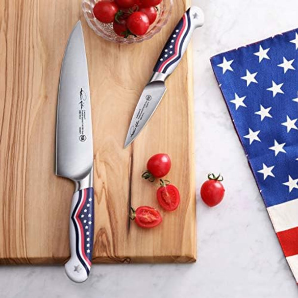 Cangshan United Series 1026115 Swedish 14C28N Steel Forged 2-Piece Starter Knife Set 8-Inch Chef'S Knife And 3.5-Inch Paring Knife