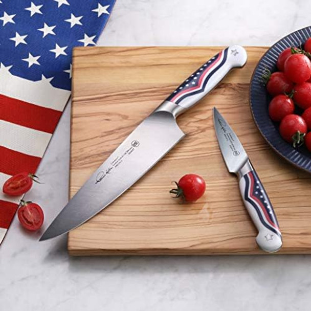 Cangshan United Series 1026115 Swedish 14C28N Steel Forged 2-Piece Starter Knife Set 8-Inch Chef'S Knife And 3.5-Inch Paring Knife