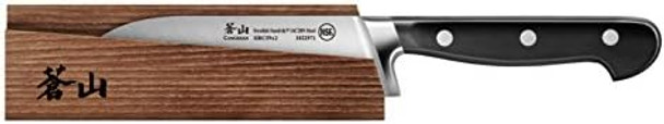 Cangshan Tv2 Series 1022988 Swedish 14C28N Steel Forged 5-Inch Santoku Knife And Wood Sheath Set