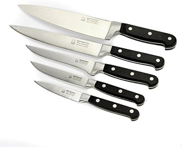 Chef Craft 21674 1-Piece Pro Series Stainless Steel Utility Knife 4 1/2-Inch Blade Black