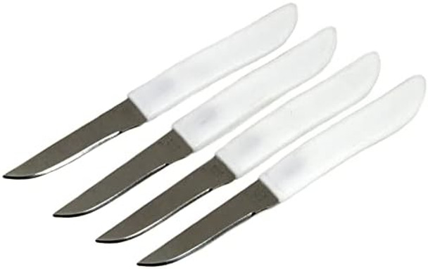 Chef Craft Select Paring Knife Set 2.5 Inch Blade 6 Inches In Length 4 Piece Set Stainless Steel/Black