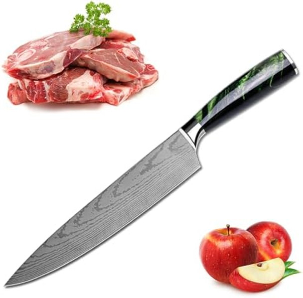 8-Inch High-Carbon Stainless Steel Chef'S Knife With Ergonomic Handle