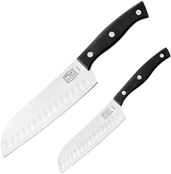 Chicago Cutlery 4-1/2-Inch Steakhouse Knife Set Of 4 4-Piece Steak Knife Set With Wooden Handles And Sharp Stainless Steel Blades
